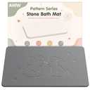 AWW Stone Bath Mat, Diatomaceous Earth, Dog Pattern, Grey