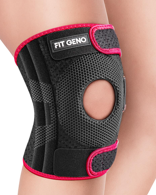 Fit Geno KNEEXPERT Knee BRACE Sciatica Pain Relief Brace - Pink