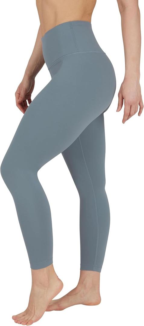 90 Degree By Reflex High Waist Legging 7/8 Tummy Control Yoga Workout Pants (Gray, XXL)