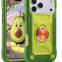 MARKILL Compatible with iPhone 17 Pro Max Case 6.9 Inch with Ring Stand, Heavy-Duty Military Grade Shockproof Phone Kids Cover for iPhone 17 Pro Max Avocado