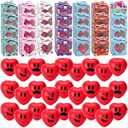 27 Packs Valentine Heart Stress Balls Smile Face Squeeze Toys with Valentine Themed Gift Box, Smiley Face Foam Stress Relief Balls for Valentine Party Favors, Classroom Exchange, Game Reward