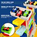 Montessori Toys for 2 3 Year Old Boys Toddlers, Car Ramp Toys with 6 Cars & Race Tracks, Garages and Parking Lots, Ramp Racer Toy Gift for Boys Girls Age 18 Months and Up, Multicolor
