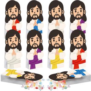 Marspark 20 Pcs Easter Jesus Gift Bags Bulk Christian Religious Paper Candy Goodies Treat Bags for Resurrection Nativity Church Sunday School Vbs Party Favors Supplies Decoration