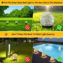 JKIMK Solar Globe Lights Outdoor Waterproof - Cracked Glass Ball Lights for Garden, Patio, Yard, Lawn and Backyard Decor - Solar Orbs for Outside Decorations