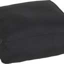Square Floor Pillow Cushion – Thick Seating Pillow for Adults, Oversized Black Ground Ottoman Pouf for Living Room, Reading & Yoga Meditating