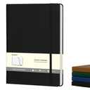 COMIX B5 Lined Journal Notebooks, 240 Pages, 6.9 x 9.8 Inches, Black, Hardcover Journaling Notebooks for Men & Women- Fits for Office, Business, School, Notes Taking & Writing, 6 Pack