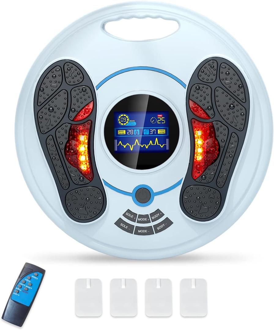 Creliver EMS Foot Massager for Neuropathy, Electric Foot Stimulator for Circulation, Pain Relief, Plantar Fasciitis & Muscle Recovery, TENS Unit Muscle Stimulator for Feet and Legs Nerve Therapy