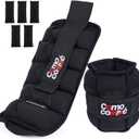 Adjustable Ankle Weights, 2 3 5 lb 1 Pair Strength Training Wrist Leg Arm Weights for Women, Kids and Men, Weighted Ankle Weight Set with Removable Sandbags for for Gym, Fitness Workout, Running Lifting (Black)