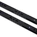 Drawer Slide 11 Inch Ball Bearing 3 Section Drawer Cabinet Slide, Side Mount 2pcs,Black