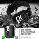 2 x Fullife 2-Pack Compatible with Apple Watch Series 11/10 Case for Men Women, Hard PC Case with Tempered Glass Apple Watch Screen Protector for 42mm 46mm iWatch 11/10 Cover (Black+Space grey)