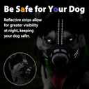 BARKLESS Dog Muzzle, Soft Silicone Basket Muzzle for Dogs, Allows Panting and Drinking, Prevents Unwanted Barking Biting and Chewing, Included Collar and Training Guide, Medium Breeds
