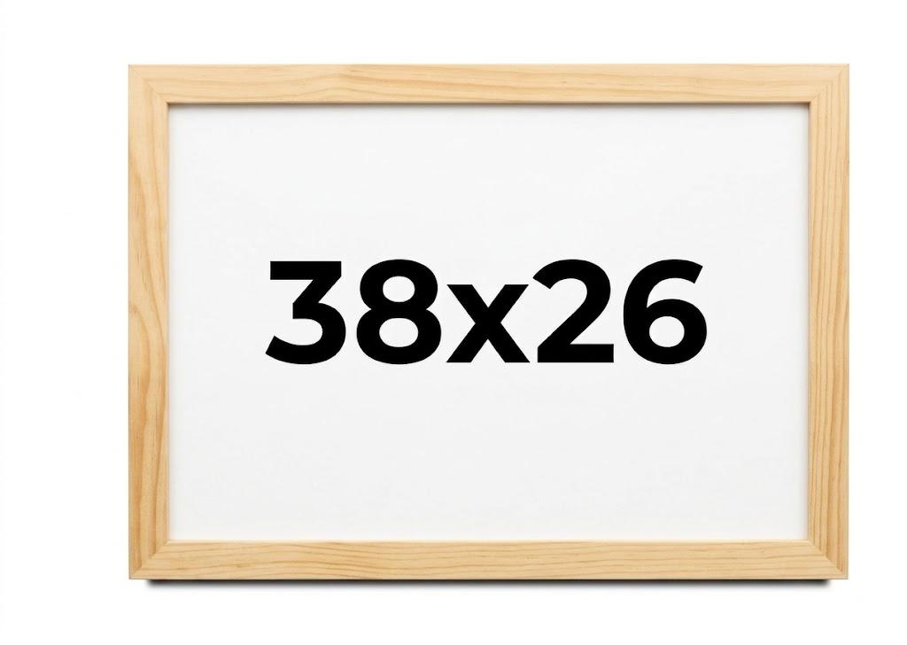 Wooden Photo Frame with Tempered Glass Cover for Wall Mounting Display, Black 38x26
