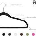 Simplify Slim Velvet Clothes Hangers | 25 Pack | Non-Slip | Shirts | Suit | Pants | Dresses | Garments | Closet Storage & Organization | Durable | Black