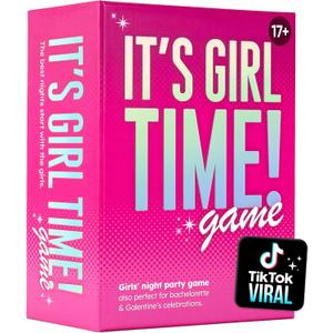 Its Girl Time - Girls Night Card Game for Bachelorette, Galentines or Ladies Night - 240 Sweet & Sassy Questions with Challenges - Fun Party Game for Adults 17+