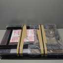 Amazon Basics Portable Foldable TV Tray Table with Storage Rack, Space-Saving Design, Sturdy Wood, 14.6"L x 19"W x 26"H, Espresso, 4-Pack