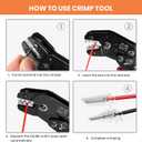 634PCS 50Kits DT Connector Kit, Crimping Tool for Deutsch Connectors, Terminal Removal Tool, 2 3 4 6 8 12 Pin Waterproof Automotive Electrical Wire Connector, Size 16 Stamped Contacts 14-18AWG