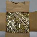 Uptotop 1/2 LB Crinkle Cut Paper Shred Filler for Gift Wrapping, Gift Basket Filling, Perfect for Birthday, Christmas, Thanksgiving, Halloween, Easter, Valentine's Day, Mother's Day, Father's Day, Wedding & Holiday Decor, Glitter Gold