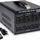 LVYUAN 5000 Watt Voltage Converter Transformer Heavy Duty Step Up/Down AC 110V/120V/220V/240V Power Converter with 3 US Outlets, 3 Universal Outlets, Resettable Circuit Breaker Protection