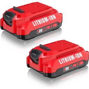 Bonacell Upgraded 2Pack 3500mAh Replacement for Craftsman 20V Battery, Compatible with Craftsman V20 Lithium Ion Battery CMCB202-2 CMCB201 CMCB204 20Volt Battery Series Cordless Power Tools (Red)