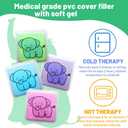 Boo Boo Ice Pack for Kids, Elephant Shaped Gel Ice Pack for Injuries, Cute Reusable Cold Compress for Children's Bumps & Bruises, Also Great for Lunch Boxes