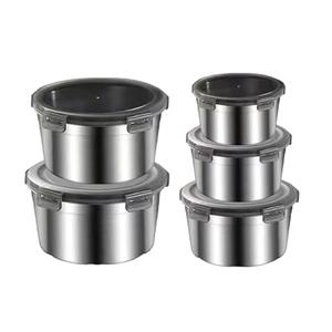 EleganceEssentials Stainless steel food storage containers leak proof & airtight lids for Kitchen,stainless steel bowl,meal prep lunch box,freezer and microwave safe (Only 4-piece)