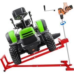 Lawn Mower Lift,Lawn Mower Jack Lift for Riding Mowers,Easy to Install, Safe and Stable.Ridding Mower Lift with telescoping Feature Holds up to 1400 lbs, Rust-Resistant Finish. (Classic Red)