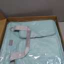 3 Inch 3 Ring Zipper Binder with Shoulder Strap & Handle & Multi-Pocket - 3" Binder with Zipper for School, Compatible with 13-Inch MacBook/Tablet -Patent Design Light Blue