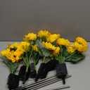 KOOPER Solar Lights Outdoor Decor - 4 Pack Solar Garden Lights with 18 Sunflower Lights, Auto ON/Off, Waterproof for Garden, Patio, Backyard