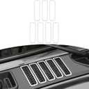 RT-TCZ for Jeep JL Hood Vents Cover Trim for Jeep Wrangler JL JLU 2018-Present for Gladiator JT 2020-Present White Exterior Accessories 7pcs