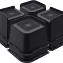 Bed Risers 4 Inch Heavy Duty, Furniture Risers for Bed Desk Table Sofa CouchOversized Bed Lifts Risers, Support up to 5000 Lbs(8 Pack Black)