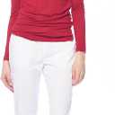 Dagacci Medical Uniform Scrubs Top for Women Long Sleeve Comfort Performance Crewneck Underscrub Tee Shirt (Red, M)