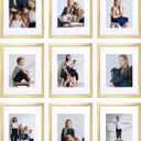 Sheffield Home 9 Piece Gallery Wall Frame Set, 11x14 Inch, Gold