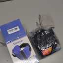 Travel Pillows for Airplanes, Airplane Pillow for Long Flight, Airplane Head Strap with Sleep Eye Mask, 360 Support Headrest for Car Trip, Travel Essentials Stop Bobblehead, Mottled Blue