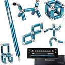 Fidget Pen for Adults Kids,Toy Pen Decompression Magnetic Metal Pen, Desk Toys Multifunctional Deformable Magnet Writing Pen(Blue)