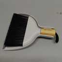 MR.SIGA Mini Dustpan and Brush Set, Portable Cleaning Brush and Dustpan Combo with Bamboo Handle, 1 Set (White)