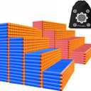 Compatible with Nerf Darts Bullets - 1000 PCS Darts Refill Pack Compatible with Nerf N-Strike Elite Series Guns Party Supplies, Universal Dart Ammo Pack for Toy Gun with Storage Bag (Red and Blue)