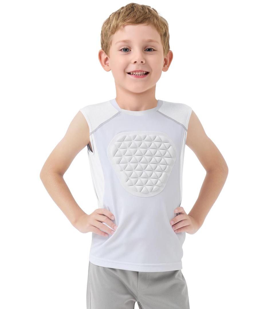 Dreammonkey 3T-9Y Toddlers Baseball Chest Protector Padded Compression Shirt Softball Lacrosse Rib Heart Sternum Guard