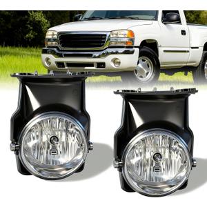 OKSIWA Halogen Fog Lights For 2003-2006 GMC Sierra 1500/2500/3500,2007 GMC Sierra Classic(Not fit for Denali|C3 Models), Fog Light Assembly Replacement, Easy to Install,Exclude Fog Wiring Harness