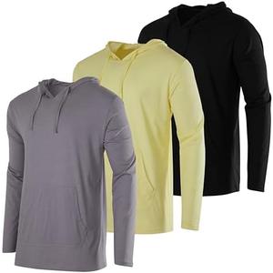 Real Essentials 3 Pack: Men's Cotton Lightweight Casual Pullover Drawstring Hoodie With Pocket XXL