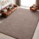 5x8 Area Rugs for Living Room, Soft Modern Memory Foam Bedroom Rug Washable Indoor Rug Low Pile Minimalist Non-Slip Carpet Big Rugs for Kids Nursery Room Home Decor Brown and White