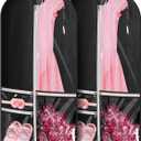 Kimbora Costume Dance Garment Bag with 3 Clear Zipper Pockets for Suits Dress Cover, Travel Storage & Competitions, Set of 2 (Black)