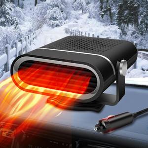 Car Heater - Portable Heaters for Vehicle, 12V 200W Plug in Cigarette Lighter Heaters, Windshield Defroster Window Demister, Auto Defogger With 360Heating and Cooling for All 12 Volt Vehicles