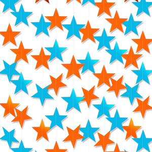10 Pcs The Life of a Birthday Girl Party Decorations 130 ft Orange and Teal Star Hanging Garland Banner The Life of a Birthday Girl Themed Party Supplies for Wedding Bridal Shower Decoration