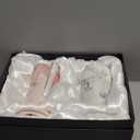 Luspan Wedding Gifts for Bride and Groom,Bridal Shower Engagement Gifts for Couples,Mr and Mrs Marble Coffee Mugs 14 Oz (Grey and Pink)