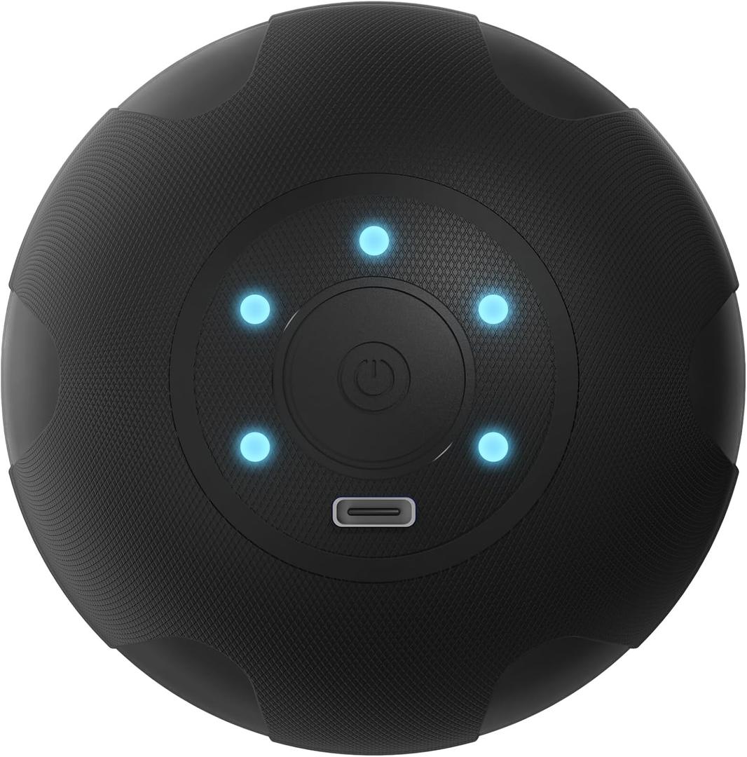 JIEJUNJIE Vibrating Massage Ball with 5-Speed Mode for Muscle Recovery, Myofascial Release - Deep Tissue Massage Ball for Trigger Point Massage - Mobility Ball Back & Hip Flexor Release Tool