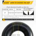 18x8.50-8/18x9.50-8 Inner Tube Replacement for Mowers, Hand Trucks, Wheelbarrows, Carts, Premium Lawn and Garden Inner Tube (2-Pack)