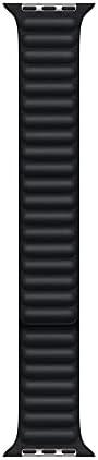 Apple Watch Band - Leather Link - (45mm) - Midnight - Small/Medium, Fits 140-180 mm wrists