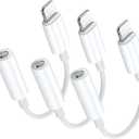 Apple MFi Certified 2 Pack Lightning to 3.5mm Headphone Aux Audio Jack Adapter, iPhone Dongle Cable Earphones Headphones Converter Compatible with iPhone 13 12 11 Pro X XR XS Max 8 7 (3)