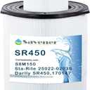 S8M150 System 3 Inner and Outer Cartridge Replacement for Sta-Rite System 3 S8M150, 170147, 25022-0203s-25021-0202s, SR450 Swimming Pool Filter Cartridge, 450 Sq.Ft. Filtration Area