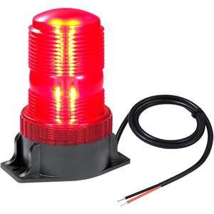 WOWTOU Roof Top Magnetic LED Red Strobe Beacon for Volunteer Firefighter Vehicles Police Cars Fire Trucks Forklift POV, 12V 24V Safety Warning Flasher Emergency Flashing Lights
